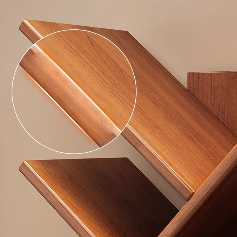 Tree Bookshelf with Drawer Freestanding Wooden Book Tower Tall Narrow Bookcase for Home Office | Bedroom and Kids Room