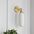 Vintage Brass Wall Light With Ceramic Detailing — Ashbury Home & Living