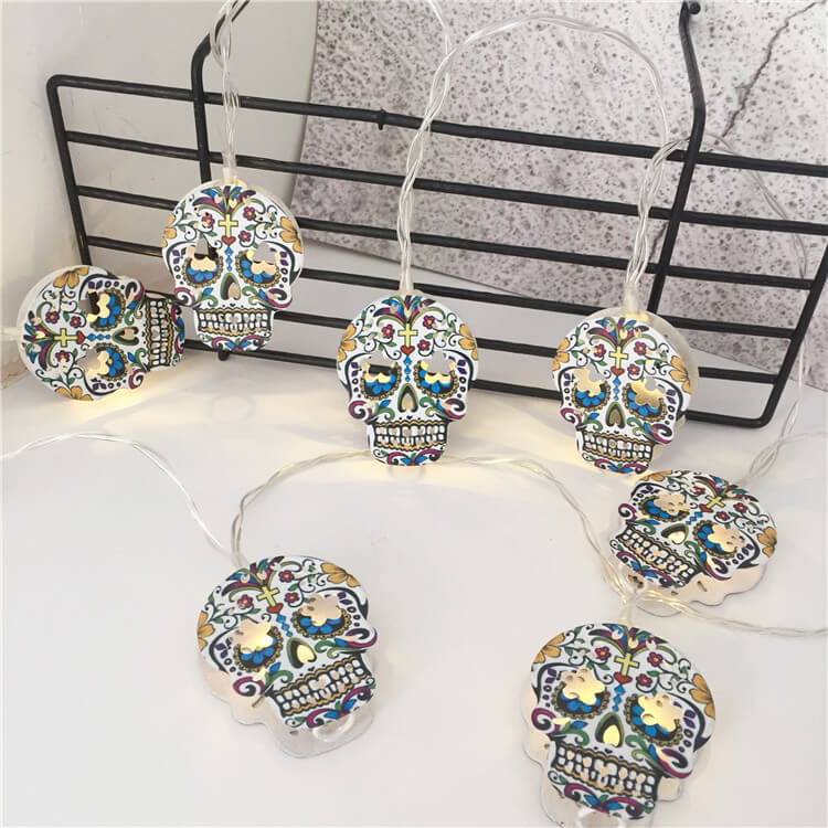 Halloween String Lights Battery Operated LED Fairy Lights with Themed Spooky Shades for Bedroom | Living Room and Party Decoration