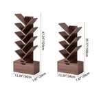 Tree Bookshelf with Drawer Freestanding Wooden Book Tower Tall Narrow Bookcase for Home Office | Bedroom and Kids Room