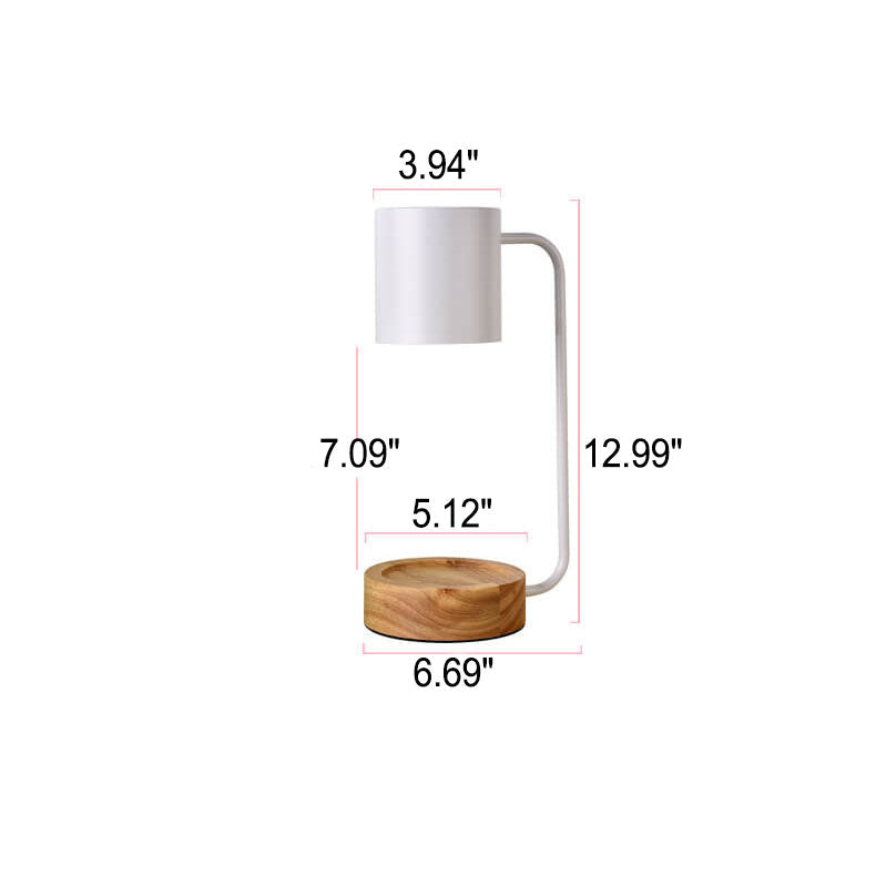 Candle Warmer Lamp Dimmable Wooden Base Electric Wax Melt Lamp with Optional Timer Japanese Minimalist Table Lamp for Bedroom