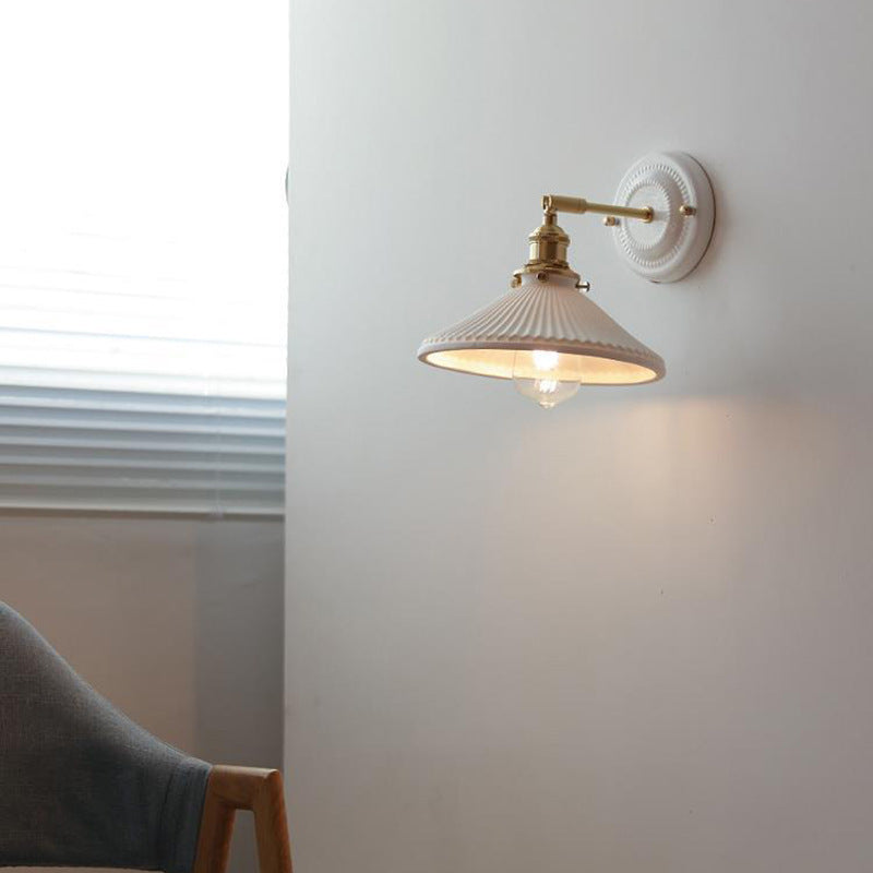 Vintage Ceramic Wall Light With Warm LED Glow — Ashbury Home & Living