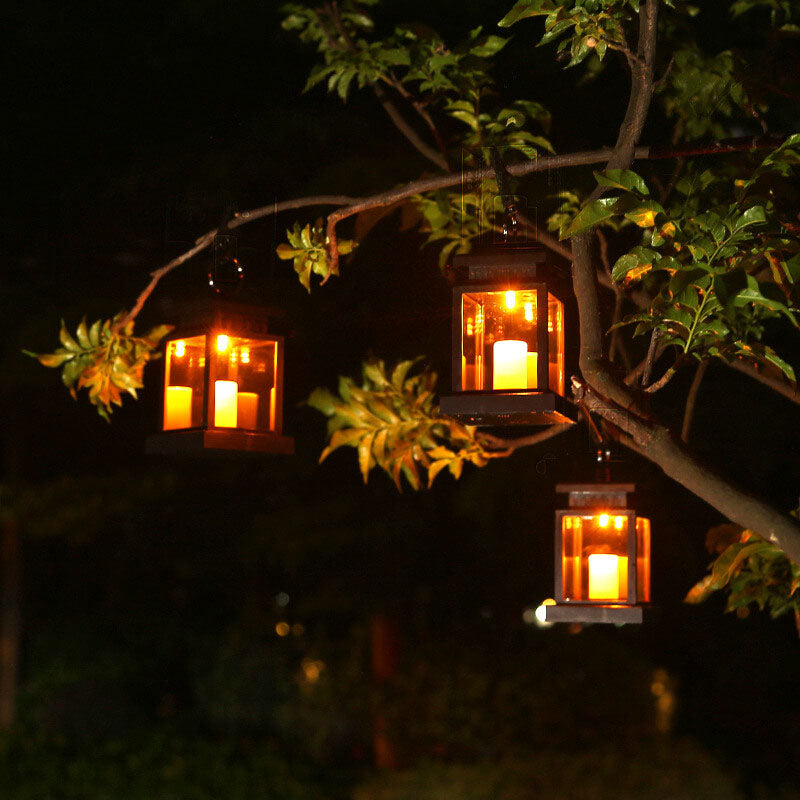 Solar Candle Lantern LED Outdoor Hanging Light Flameless Candle Lamp with Clip Hook Waterproof Solar Garden Lantern for Patio | Tree and Table