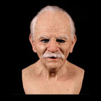 Realistic Old Man Mask Latex Halloween Mask for Adults Full Head Creepy Face Mask with Movable Mouth for Fancy Dress | Cosplay and Parties