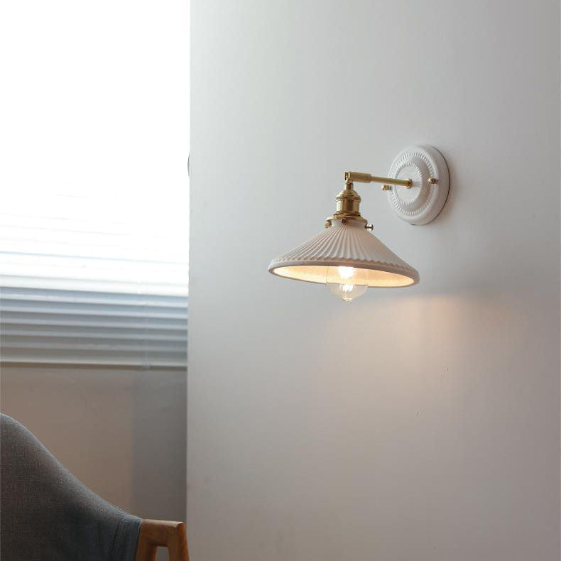 Vintage Ceramic Wall Light With Warm LED Glow — Ashbury Home & Living