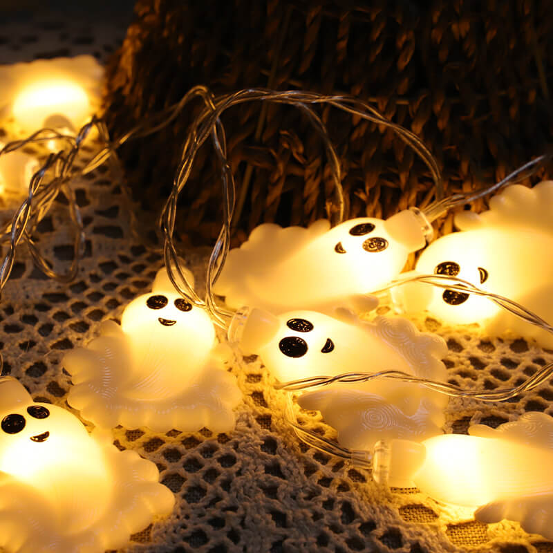 Halloween Ghost Light String LED Party Decoration Lights with Ghost Shades Fairy Lights for Indoor and Outdoor Seasonal Decor