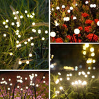 Solar Firefly Garden Lights Swaying LED Stake Lights Outdoor Waterproof Pathway Lights with Dusk to Dawn Sensor for Borders | Patio and Lawn