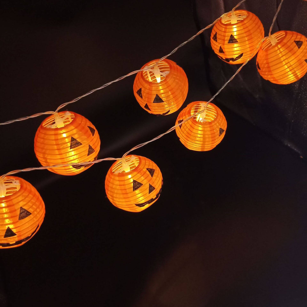 Halloween Pumpkin Lantern String Lights Outdoor Waterproof LED Fairy Lights Jack O Lantern Garland for Garden | Porch and Party Decoration