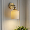 Vintage Brass Wall Light With Ceramic Detailing — Ashbury Home & Living