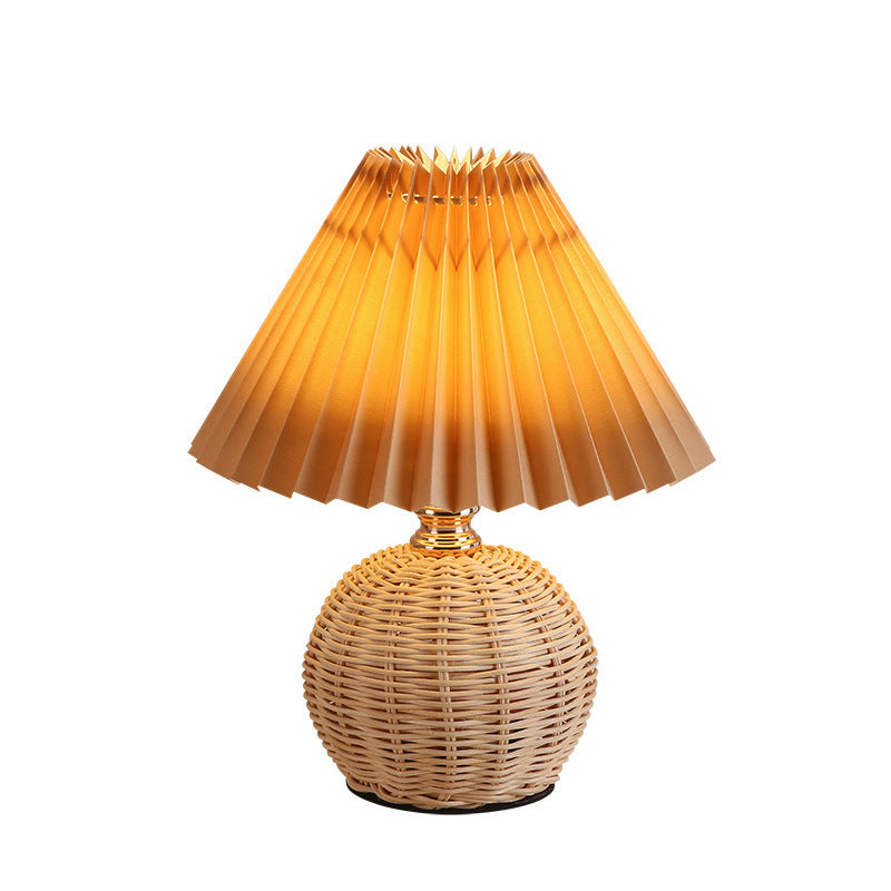 Bohemian Rattan Table Lamp With Tri-Colour Warm Light — Ashbury Home & Living