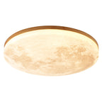 Modern Wood Flush Mount Ceiling Light With Solid Wood Trim — Ashbury Home & Living