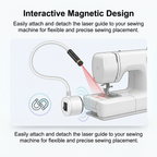 Magnetic Laser Guide Light for Sewing Machines Flexible Gooseneck Stitch Line Projector USB Powered Quilting Seam Guide Crosshair | Line or Dot