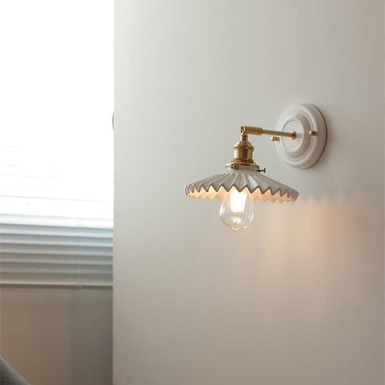 Vintage Ceramic Wall Light With Warm LED Glow — Ashbury Home & Living