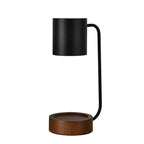 Candle Warmer Lamp Dimmable Wooden Base Electric Wax Melt Lamp with Optional Timer Japanese Minimalist Table Lamp for Bedroom