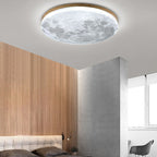 Modern Wood Flush Mount Ceiling Light With Solid Wood Trim — Ashbury Home & Living