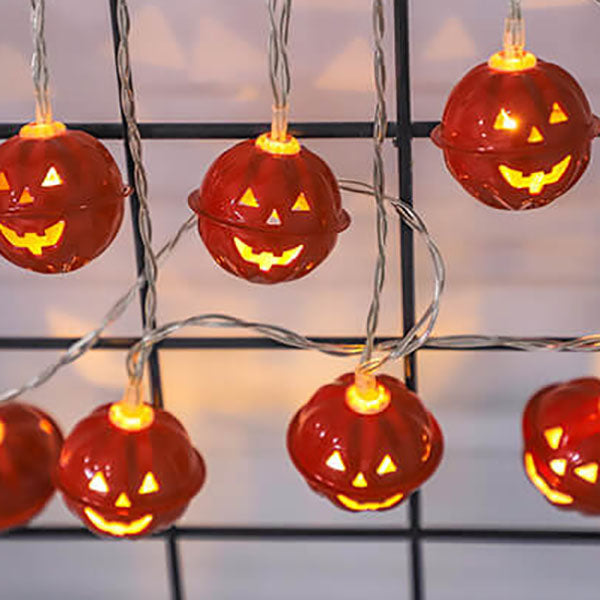 Halloween String Lights Battery Operated LED Fairy Lights with Themed Spooky Shades for Bedroom | Living Room and Party Decoration