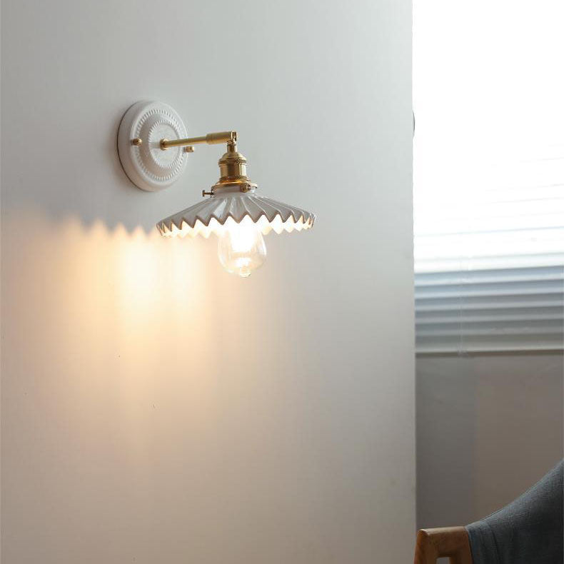 Vintage Ceramic Wall Light With Warm LED Glow in B — Ashbury Home & Living