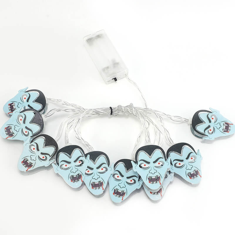 Halloween String Lights Battery Operated LED Fairy Lights with Themed Spooky Shades for Bedroom | Living Room and Party Decoration