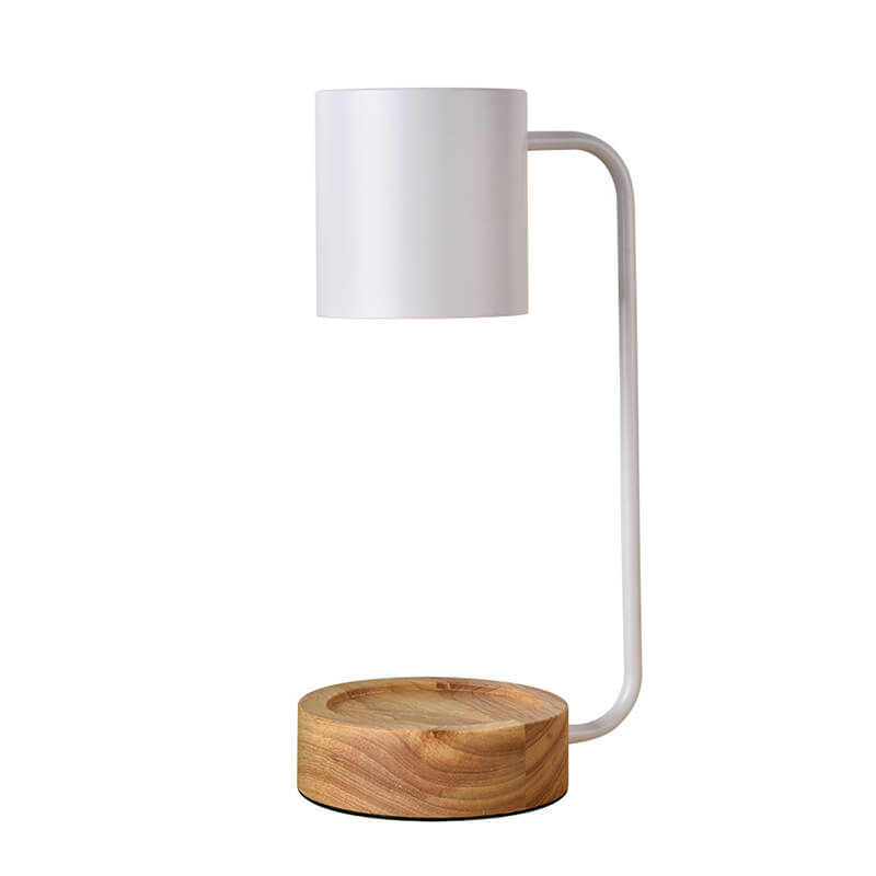 Candle Warmer Lamp Dimmable Wooden Base Electric Wax Melt Lamp with Optional Timer Japanese Minimalist Table Lamp for Bedroom