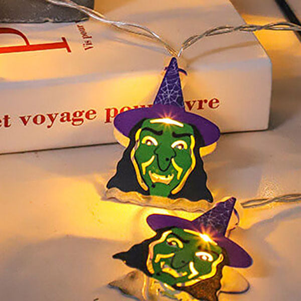 Halloween String Lights Battery Operated LED Fairy Lights with Themed Spooky Shades for Bedroom | Living Room and Party Decoration