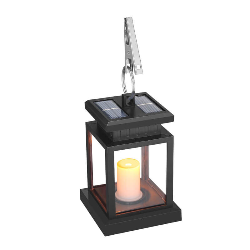 Solar Candle Lantern LED Outdoor Hanging Light Flameless Candle Lamp with Clip Hook Waterproof Solar Garden Lantern for Patio | Tree and Table