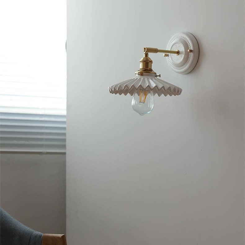 Vintage Ceramic Wall Light With Warm LED Glow — Ashbury Home & Living