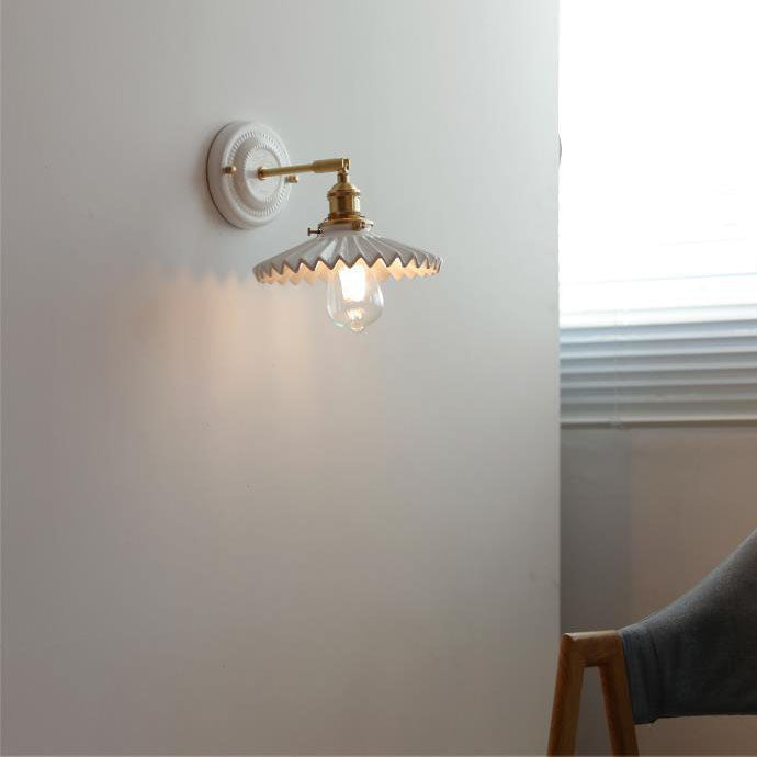 Vintage Ceramic Wall Light With Warm LED Glow — Ashbury Home & Living