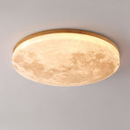 Modern Wood Flush Mount Ceiling Light With Solid Wood Trim — Ashbury Home & Living