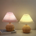Bohemian Rattan Table Lamp With Tri-Colour Warm Light — Ashbury Home & Living