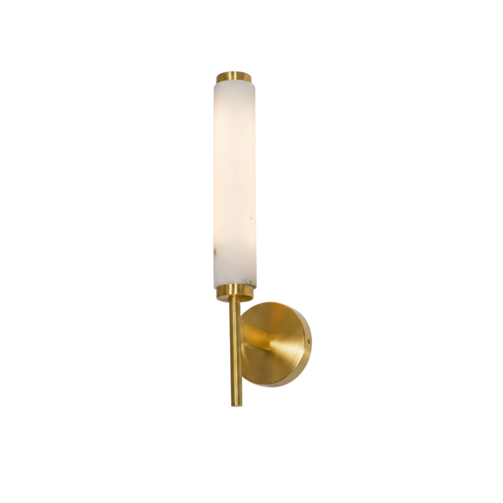 Modern Metal and Faux Alabaster Wall Light for Living Room — Ashbury Home & Living