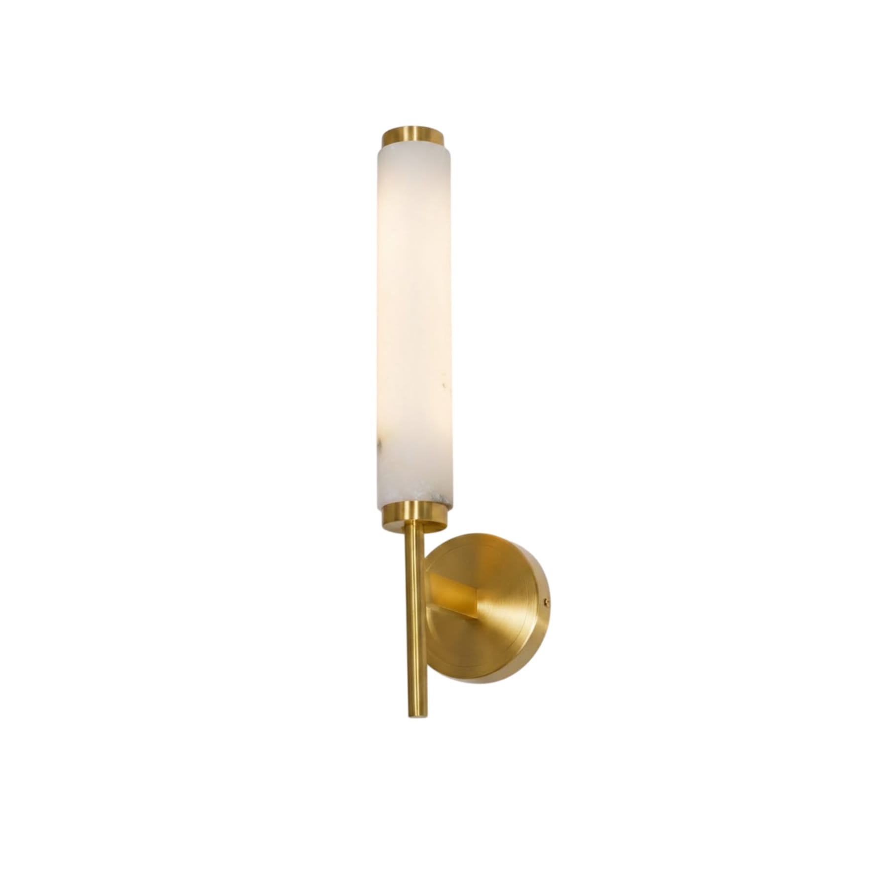 Modern Metal and Faux Alabaster Wall Light for Living Room — Ashbury Home & Living