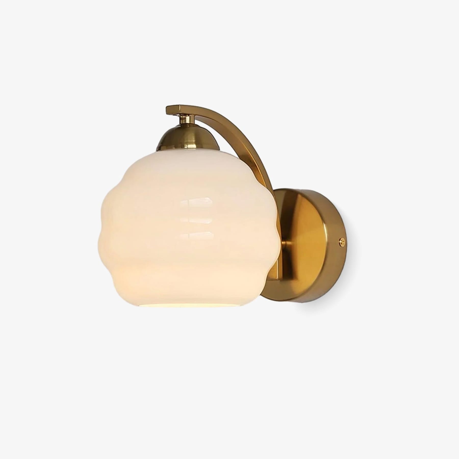 Contemporary Wrought Iron and Glass Wall Light With Warm LED Glow — Ashbury Home & Living