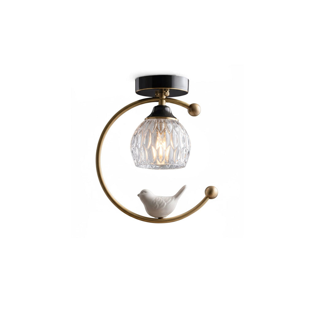 Contemporary Solid Brass Flush Mount Ceiling Light — Ashbury Home & Living