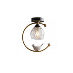 Contemporary Solid Brass Flush Mount Ceiling Light — Ashbury Home & Living