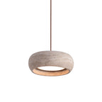 Modern Travertine Stone Pendant Light With Dimmable Remote Control — Ashbury Home & Living