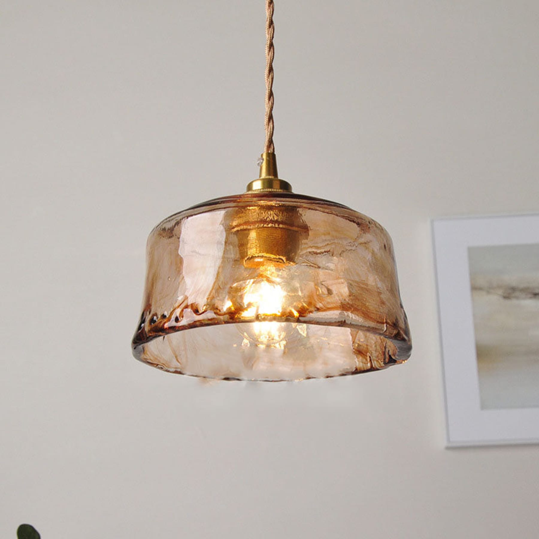 Modern Glass Pendant Light With Warm LED Glow — Ashbury Home & Living
