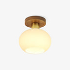 Modern Solid Wood Semi-Flush Ceiling Light for Living Room — Ashbury Home & Living