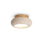 Minimalist Travertine Flush Mount Ceiling Light — Ashbury Home & Living