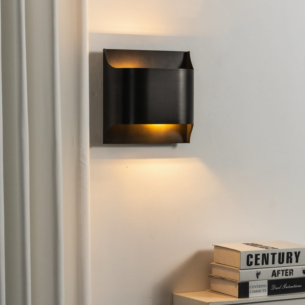 Modern Brass Wall Light With Warm LED Glow for Living Room — Ashbury Home & Living