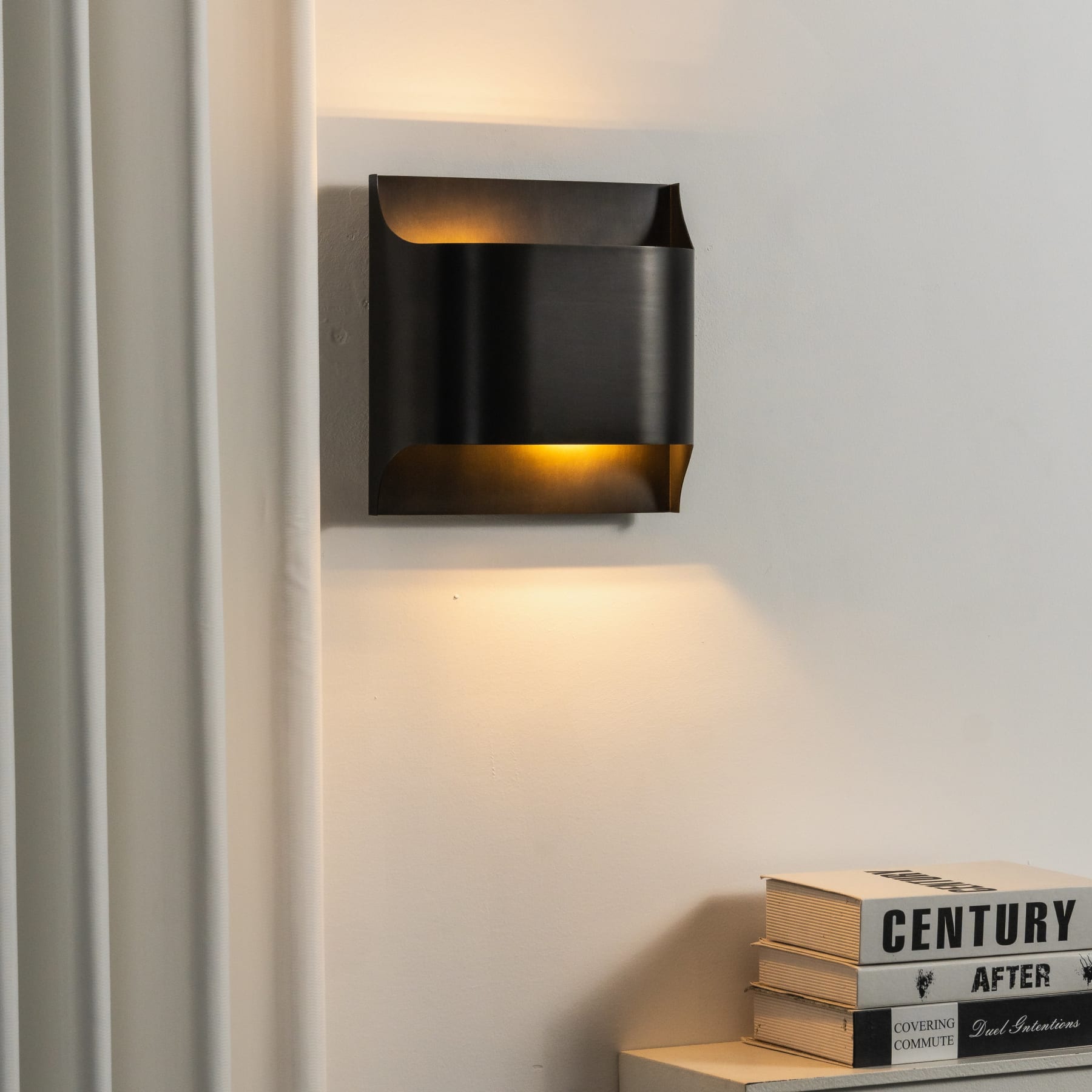 Modern Brass Wall Light With Warm LED Glow for Living Room — Ashbury Home & Living