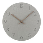 Silent Wall Clock Nordic Minimalist Non-Ticking MDF Wall Clock with Walnut Wood Hands Modern Round Clock for Living Room, Kitchen and Office
