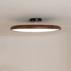 Scandinavian Wood-Effect Flush Mount Ceiling Light With Tri-Colour Glow — Ashbury Home & Living