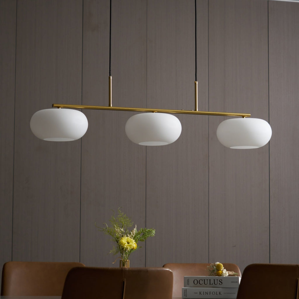 Modern Glass Pendant Light With Tri-Colour LED Glow — Ashbury Home & Living