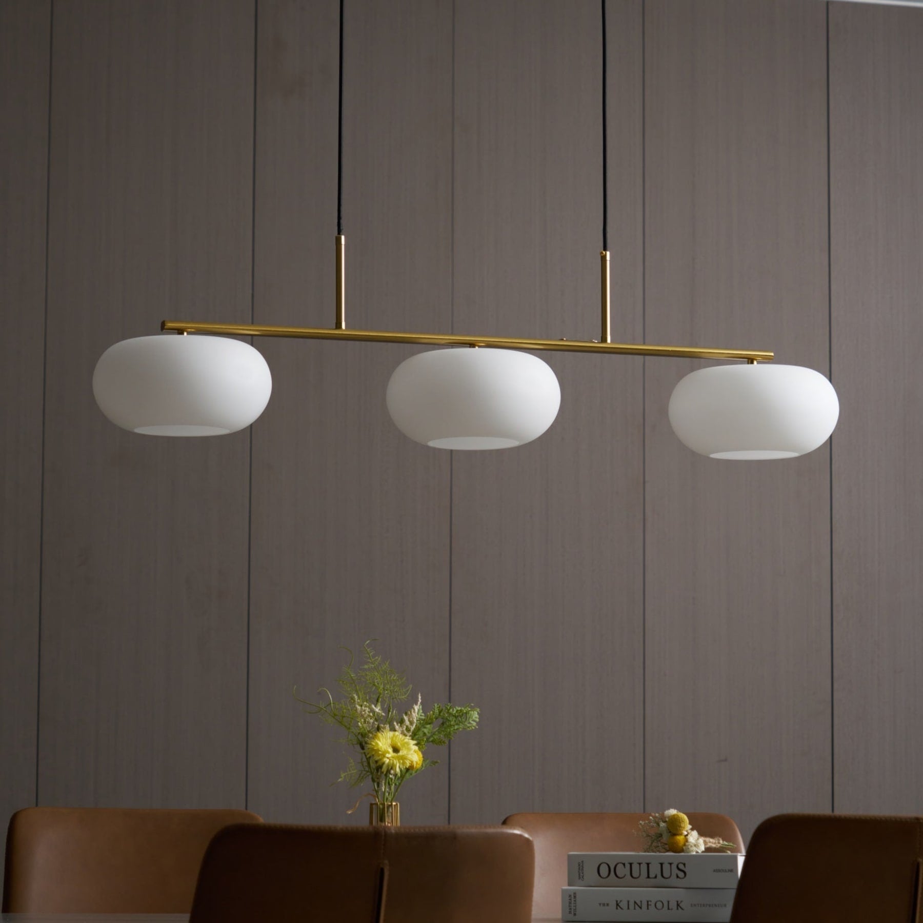 Modern Glass Pendant Light With Tri-Colour LED Glow — Ashbury Home & Living