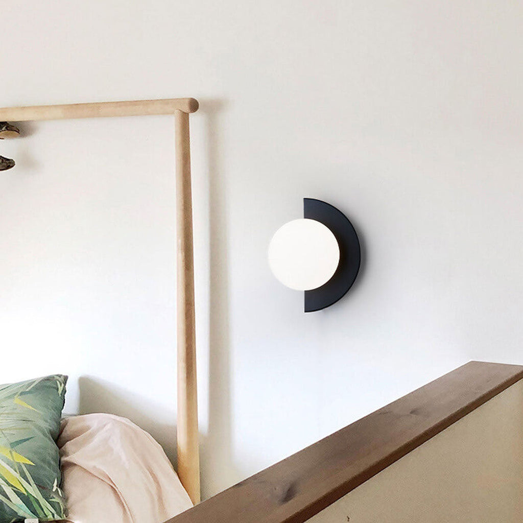 Modern Metal Wall Light With Selectable LED Glow in Black — Ashbury Home & Living