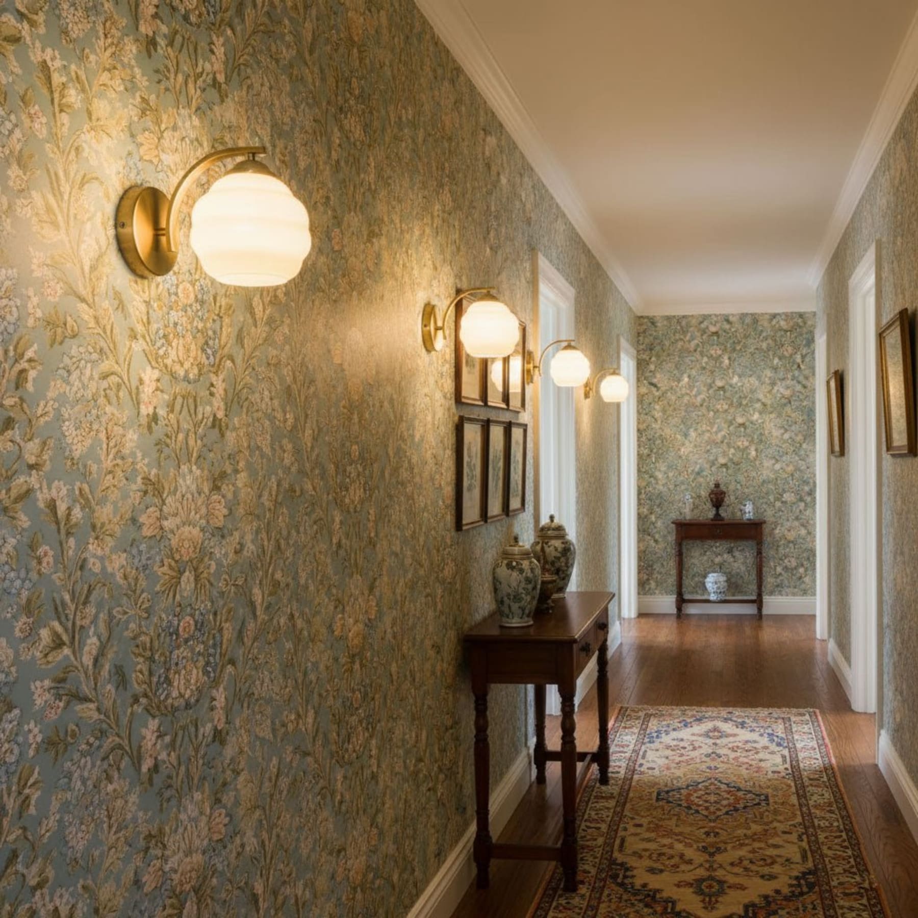 Contemporary Wrought Iron and Glass Wall Light With Warm LED Glow — Ashbury Home & Living