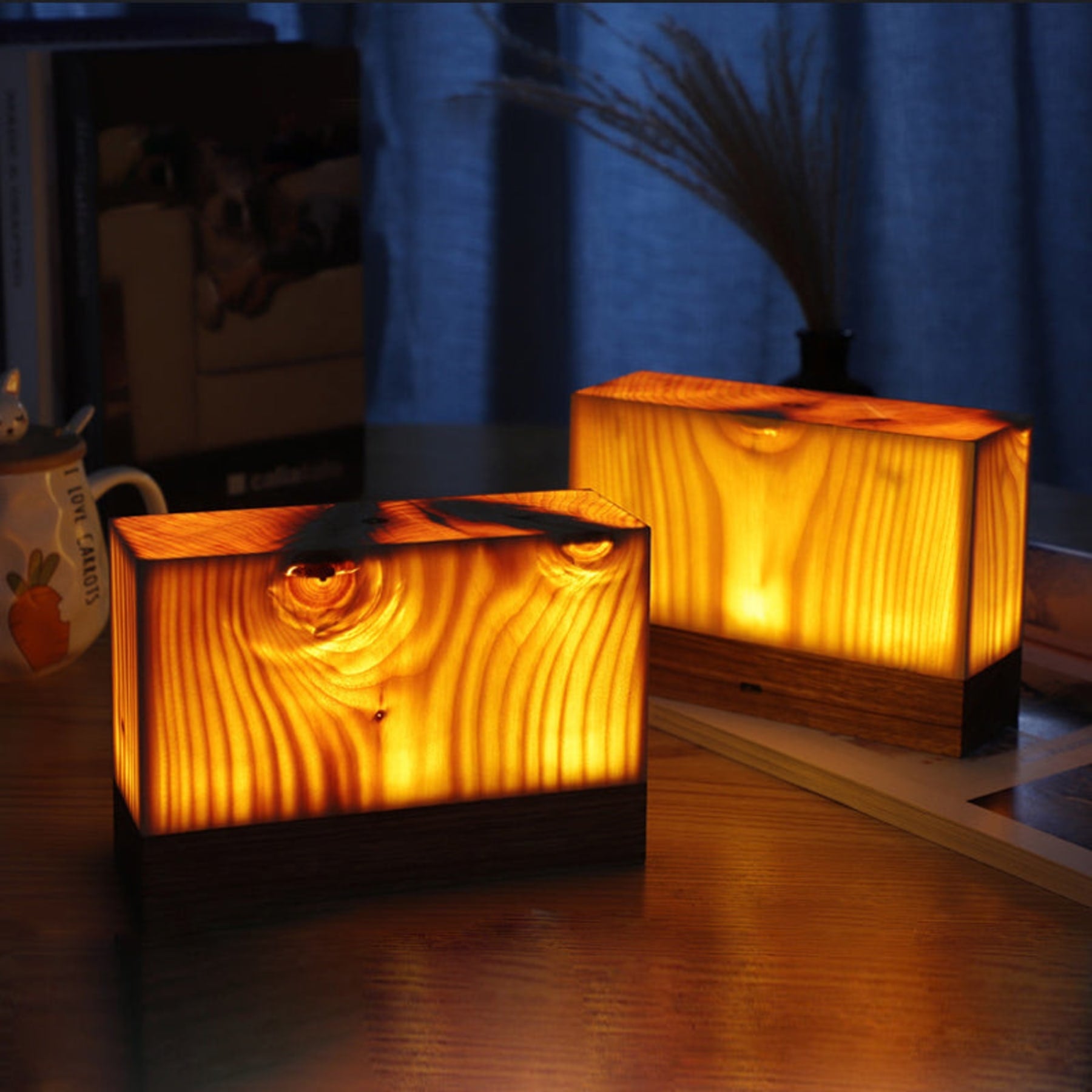 Wooden Modern Table Lamp With Rechargeable Battery For Bedroom — Ashbury Home & Living