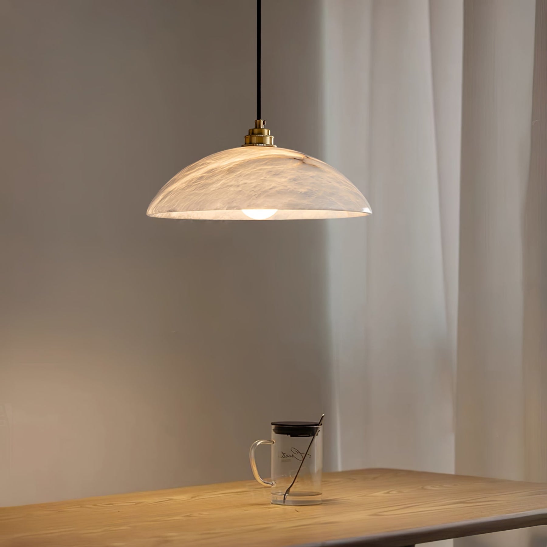 Modern Marble and Copper Pendant Light for Dining Room — Ashbury Home & Living
