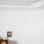 Modern Travertine Flush Mount Ceiling Light With Slim Profile — Ashbury Home & Living
