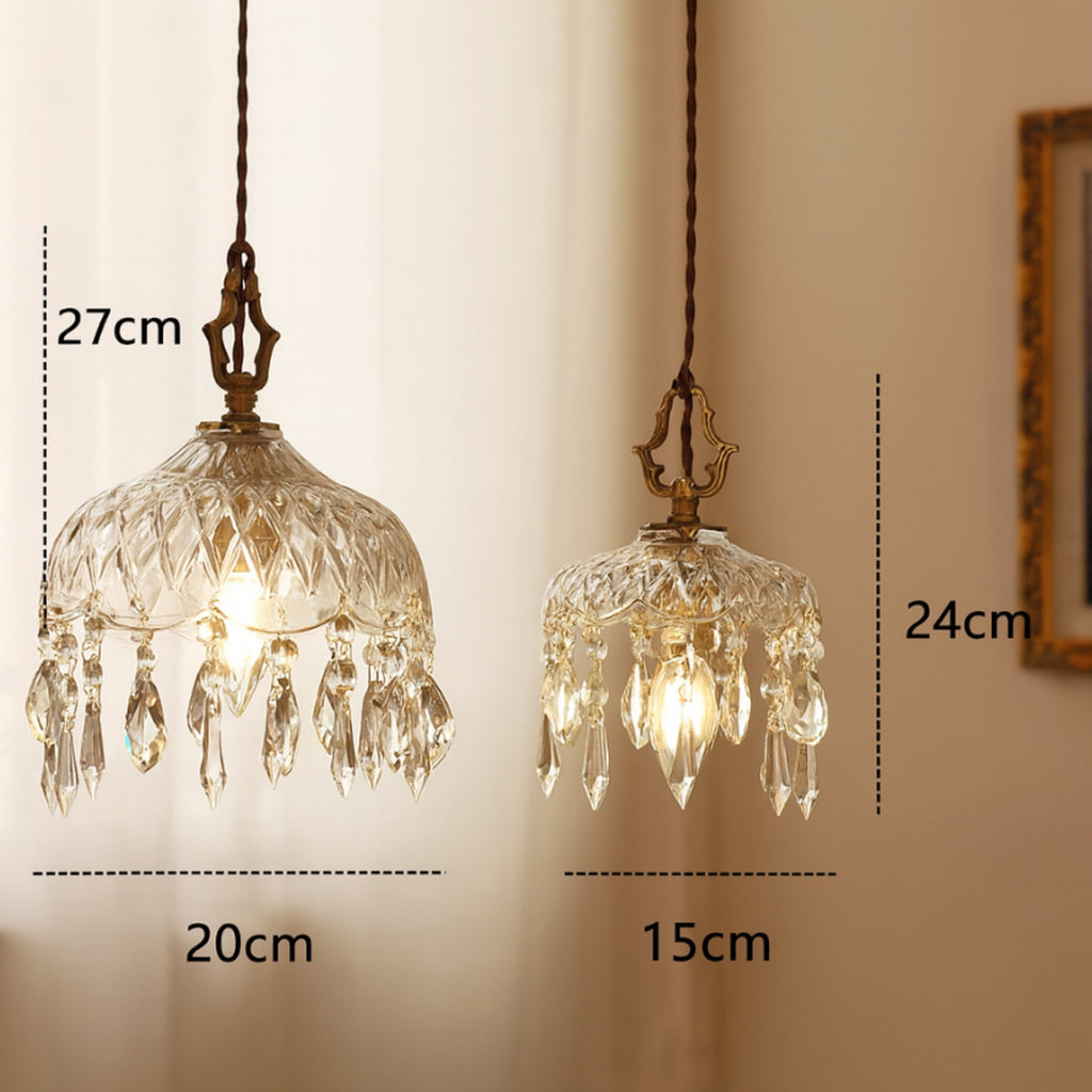 Retro Glass Pendant Light With Included Bulb for Dining Room — Ashbury Home & Living